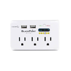 3 Outlet Surge Protector BlackPoint- BP-SURGE-USB