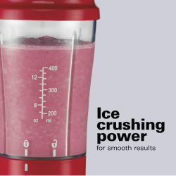 14 oz Personal Smoothie Blender with Travel Cup-HB51101--PERSONAL BLND-RED